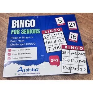 NEW Assistex Bingo for Seniors Game – Large Print Cards & Tokens – Sealed NIB